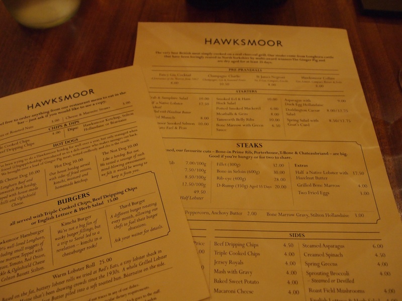Hawksmoor Seven Dials - review by ElizabethOnFood